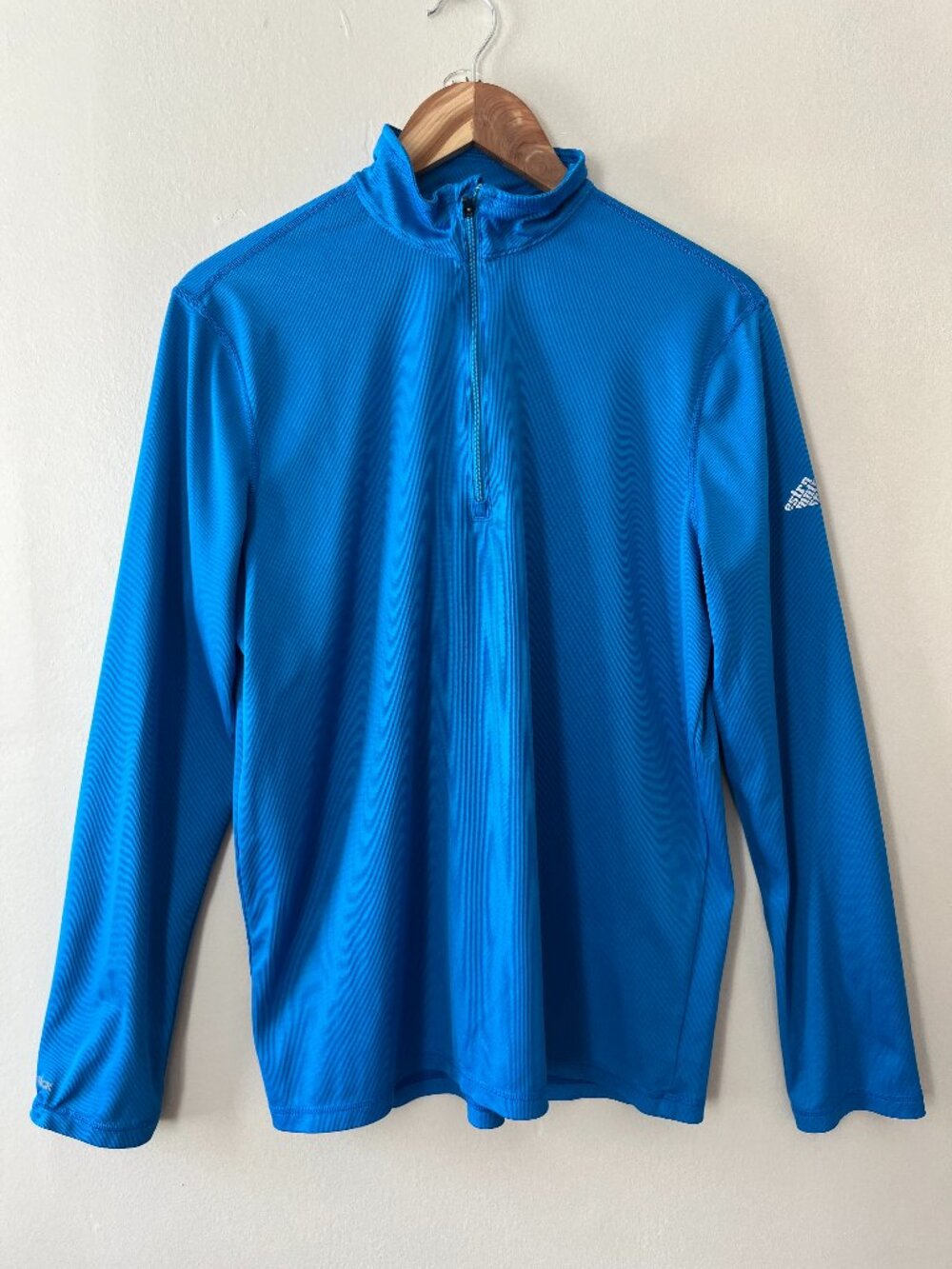 EMS Mens Sz M Blue‎ Techwick Dual Thermo Half Zip Pullover Stretch Running Shirt